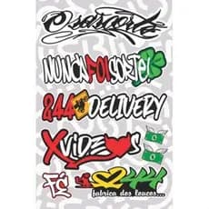 Kit de 3 Cartelas Adesivos Osascorte