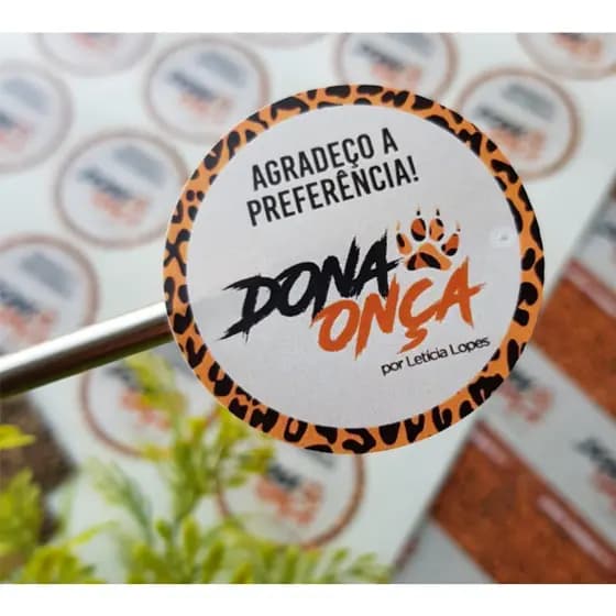 100 unidades 5x5cm  Rótulos Adesivos Personalizados Vinil Prova d'agua, Doces, Bolo no pote, Lojas, Empresa Lembrancinha