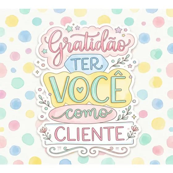 Mini Cartão Agradecimento, Tag para Loja, Empresa
