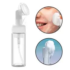 Spray Espumador com Escova de Silicone para Limpeza de Pele 100ml Frasco Pump Skin Care