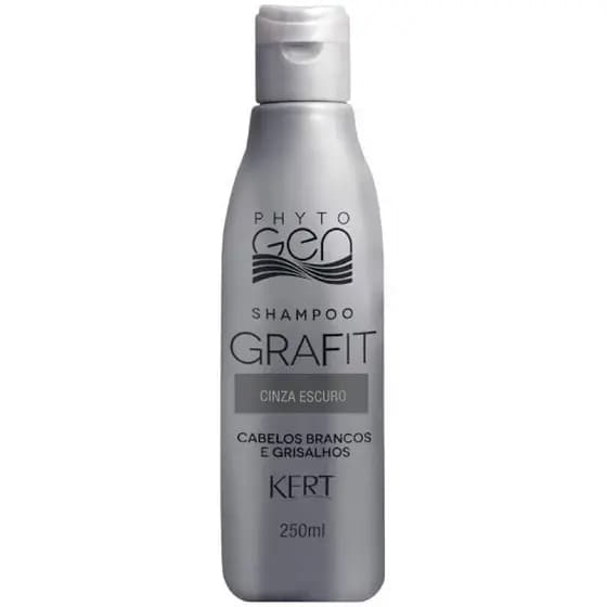 Shampoo cinza escuro  para Cabelos Brancos e Grisalhos PhytoGen Kert 250ml