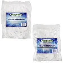 Kit com Protetor para Manicure com 150 UN e  Pedicure com 100 UN - Higipratic