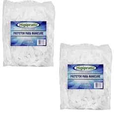 PROTETOR DE BACIA PARA MANICURE KIT COM 2 UN HIGIPRATIC  - 150UN CADA (BACIA PARA AS MÃOS)