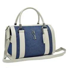 Bolsa feminina baú com alça de mão e transversal