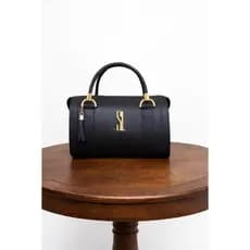 Bolsa Feminina Baú SL Couro Ecológico Alça Dupla de Mão e Transversal Grande Elegante