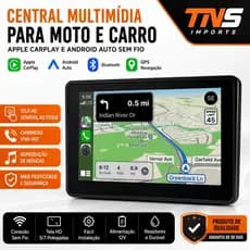 Central Multimídia P/ Moto Gps À Prova D'água Carplay