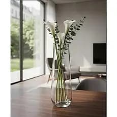 Vaso Cônico De Vidro 1,4L  28cm Arranjo Para Flores e Decoração
