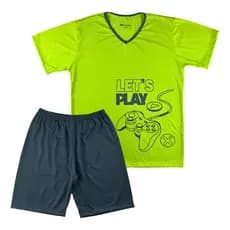 Pijama Infantil Grappin Manga Curta Meninos Verão Malha Pv