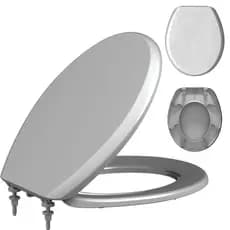 Assento Sanitario Cinza Lorenzetti Oval Universal Reforçado Injetado