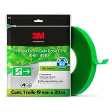 Fita Dupla Face 3m Vhb 4910 19mm X 20m Premium Profissional Verde Redondo