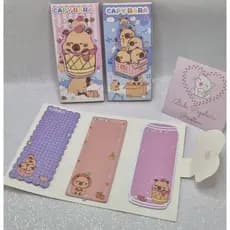 Kit com 2 bloquinhos autoadesivos Capybara - Capivara