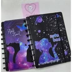 Caderno de Disco Luxo Pueira nas Estrelas B5, A4 ou A5 (inteligente), capa dura ou Refil de folhas