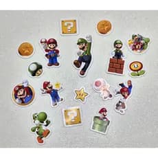 Kit com 50 Adesivos Mario Bros – Mario, Luigi, Yoshi e Muito Mais!
