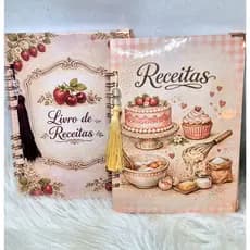 Livro de Receitas Premium Luxo | Estilo Vintage Aesthetic para Cozinha Organizada