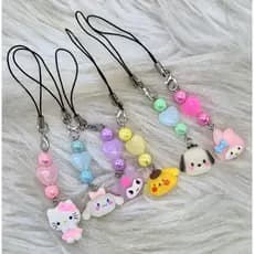 Kit Chaveiro Pingente Celular Sanrio Kawaii | Hello Kitty, Kuromi, My Melody, Cinnamoroll | Acessório Fofo