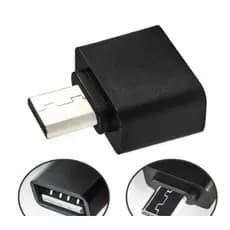 Adaptador OTG Micro USB para USB 2.0 Preto - Compacto, Plug and Play, Conectividade Confiable