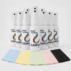 Kit 10 Limpa Óculos Celular Limpa Lentes com 10 Flanelas Limpa Tela Tv Celular Notebook Clean Up
