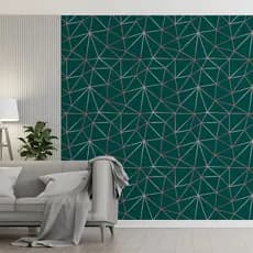 Papel De Parede Adesivo Geométrico Zaara Zazz Verde