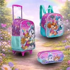 Kit Mala com Rodas 16’ + Lancheira e Estojo Duplo Skye 15250