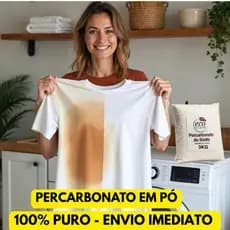 Percarbonato De Sódio, 1kg E 2kg 100% PURO Alvejante Tira Manchas Roupa Branca Colorida