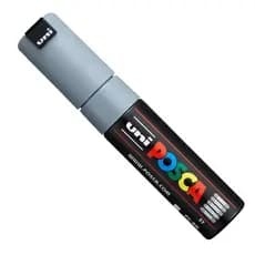 Caneta Marcador Uni Posca PC-8K Cinza