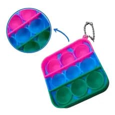 Chaveiro Fidget Toy Pop It Brinquedo Apertar Estourar Bolha Barato