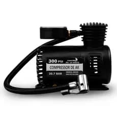 Mini Compressor Ar Automotivo Turbo 12v 300 Psi Para Pneu Carro Moto Bicicleta Colchão Bola Infláveis Com 2,80m Cabo
