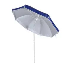 Guarda Sol Grande Azul Articulado Para Praia Piscina 2,60m Com Haste Em Alumínio E FPS 100 Mor