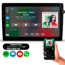 Multimídia 7" 9" Polegadas Com Carplay Android Auto Espelhamento de Celular Bluetooth Tela Sensitiva Mp5 + Câmera de Ré