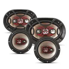 Kit Fácil Alto Falante Bravox 6 Polegadas + Triaxial Quadriaxial 6x9 Kit Bravox