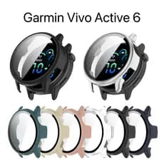 Capa Case Com Proteção Na Tela Compatível Com Garmin Vivo Active 6