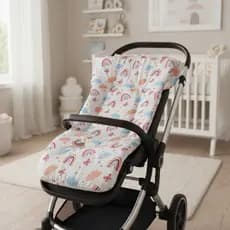Capa Para Carrinho De Bebê Estampada 100% Algodão