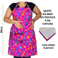 Avental Banho e Tosa Estampado, Lavável, Petshop com ajuste