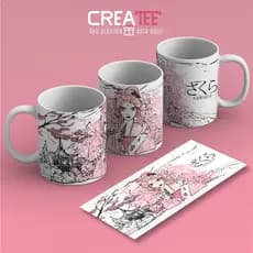 Caneca & Xícara - Ninja Princesa Sakura - Naruto - Anime