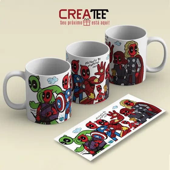 Caneca & Xícara - Deadpool Vingadores
