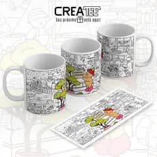 Caneca & Xícara - Memórias de Um Ursinho - Desenho - Pintura - Fofura
