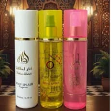 kit 3 Bodysplash Árabes 200 ml Melhores Fragrâncias- Yara-Amber-Fakhar