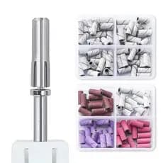 Kit De Refils Slim + Broca Fininha Para Lixa Bits Mini Mandril Motor Elétrica 60und