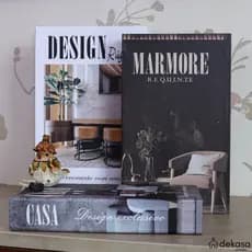 Livro Decorativo Fake Kit 3 Caixa Organizadora Porta Objetos Conjunto Modelo Design Rústico