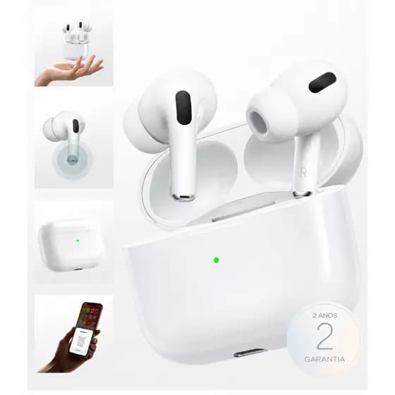 Fone de Ouvido Bluetooth Sem Fio TWS PRO 3 Com Microfone e Touch Para Celular Android e iOS