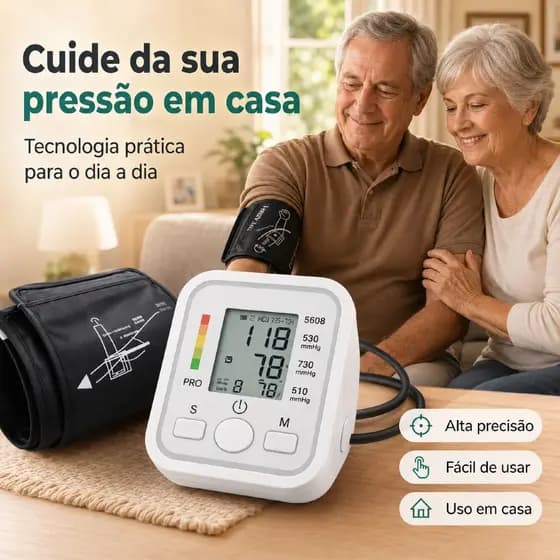 Aparelho Medidor de Pressão Arterial Aferidor Monitor Digital Uso Doméstico Automático Residencial