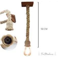 Pendente Luminária de teto de Sisal 1 un 50 cm