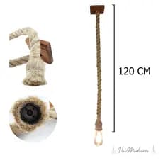 Pendente de sisal luminária de teto pendente 1un 120 cm