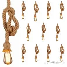 Luminárias de Sisal Pendente 12 Unidades