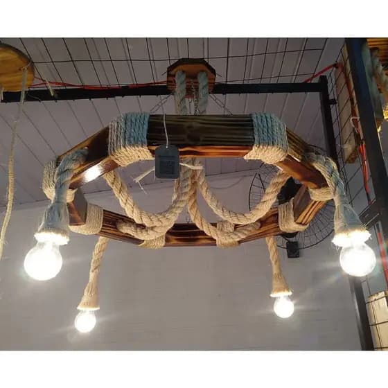 Luminária Pendente Lustre Roda para decoração sala, cozinha, área