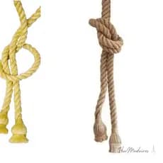 Luminária Decorativa Pendente Dupla de Sisal