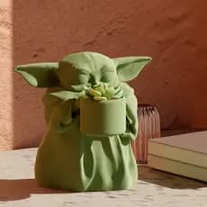 Vaso Planta Mini Suculentas Baby Yoda Star Wars - Vaso Plantas Decorativo Baby Yoda Star Wars