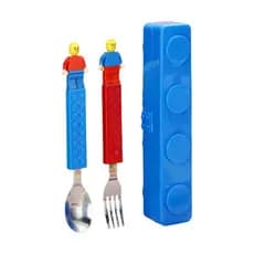 KIT 2 TALHERES INOX COM ESTOJO  BLOCO DE MONTAR
