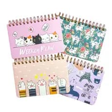 PLANNER SEMANAL COM ESPIRAL 52 FOLHAS CAPA DURA GATO