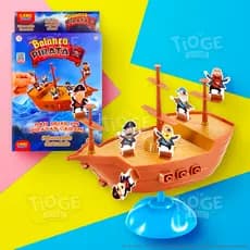 Jogo de Estratégia Balanço Pirata Brinquedo Divertido para Crianças e Toda a Família Estimula Equilíbrio e Raciocínio
